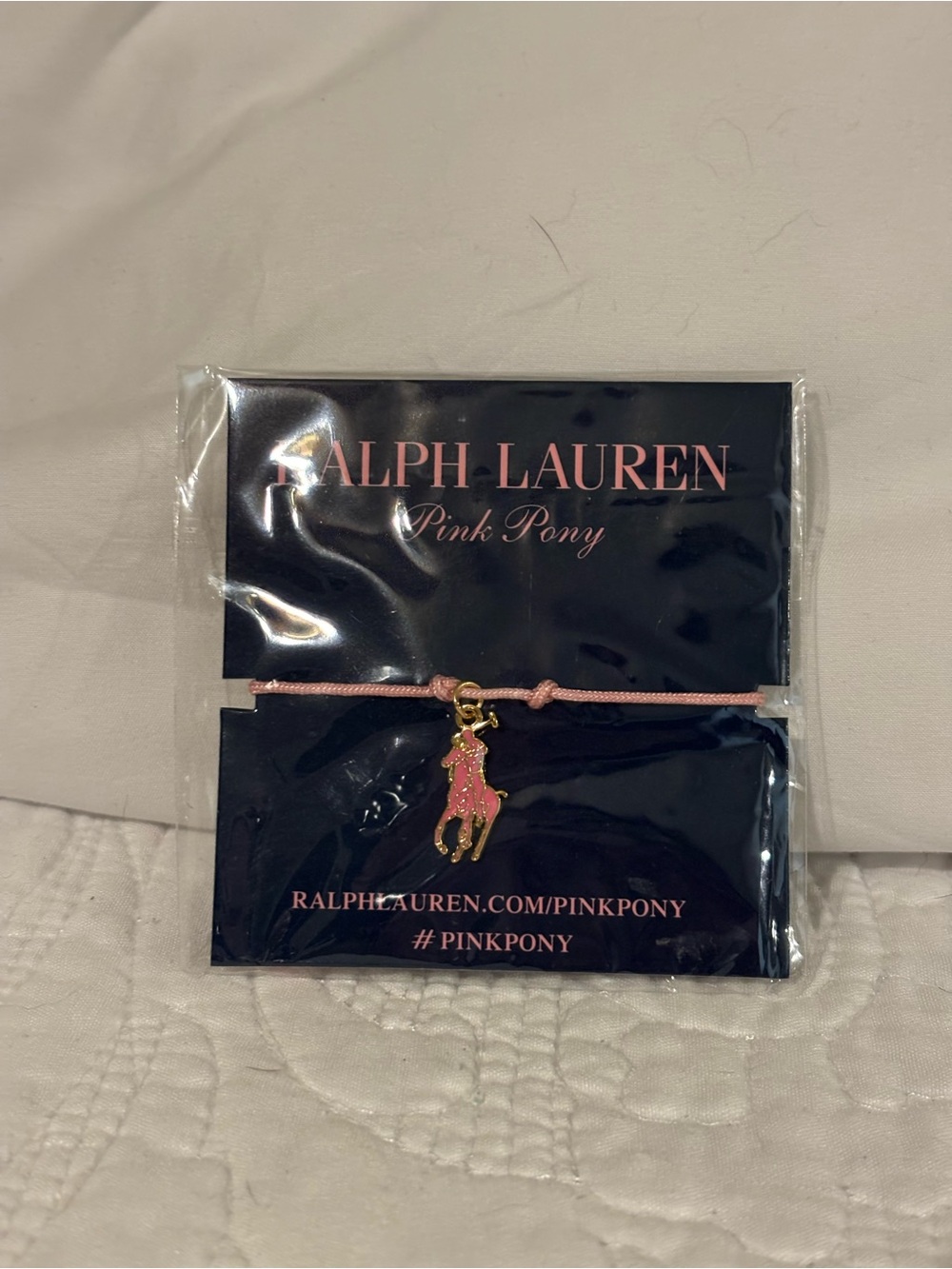 Ralph Lauren Pink Pony Pink Enamel Pony Charm Bracelet - Picture 2 of 3